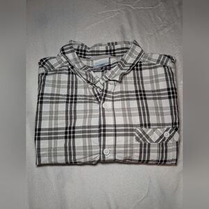 Columbia‎ Men's Gray And White Button Down Shirt Size XL